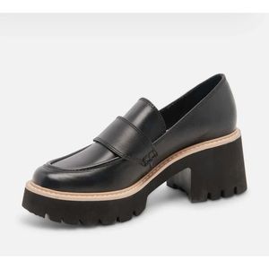 Dolce Vita Halona Leather Lug Sole Platform Loafer